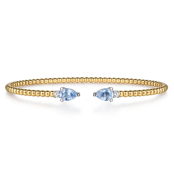 Blue Topaz vs. Aquamarine Aquamarine Bracelet