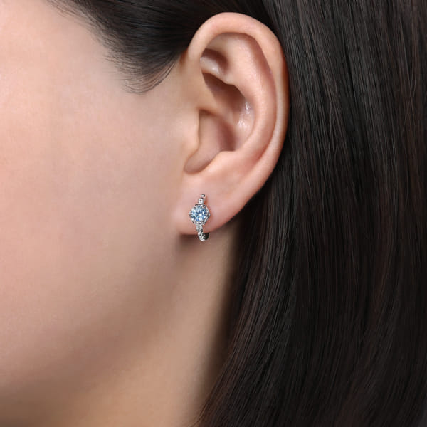 Blue Topaz vs. Aquamarine Aquamarine Earrings