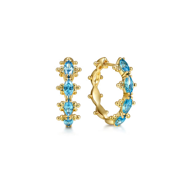 Blue Topaz vs. Aquamarine Blue Topaz Earrings