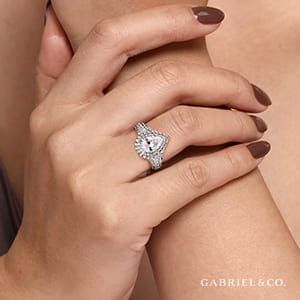 Double Halo Engagement Ring