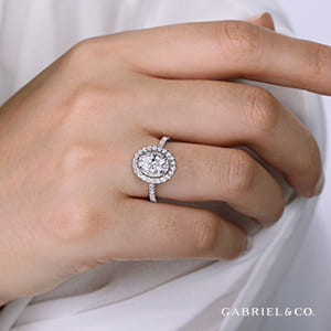 Double Halo Engagement Ring