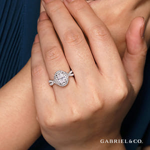 Double Halo Engagement Ring