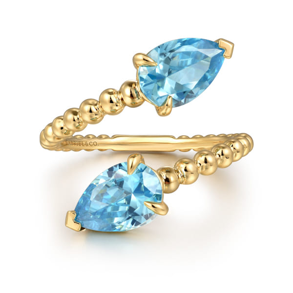 Blue Topaz vs. Aquamarine Blue Topaz Ring