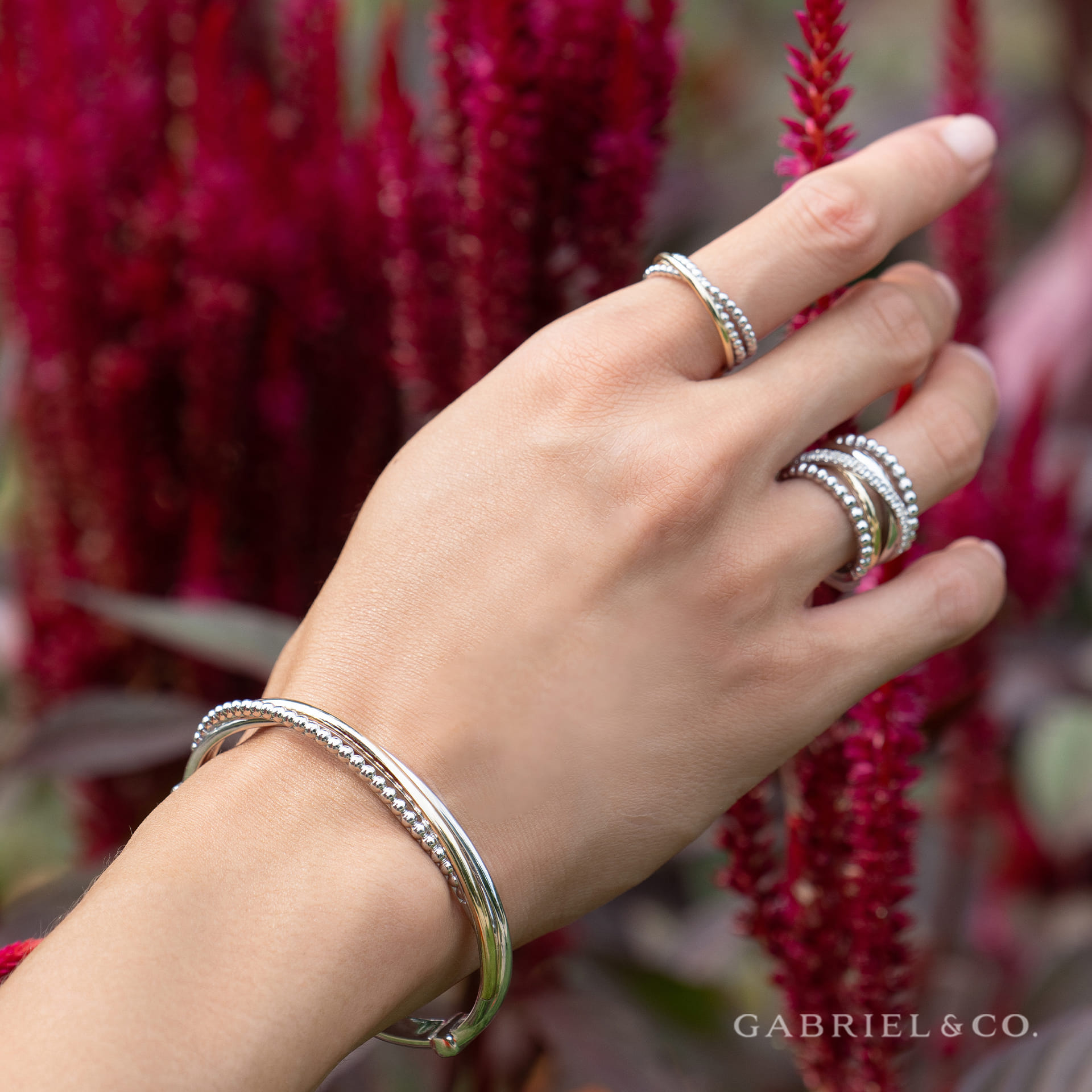 gold beaded bracelet