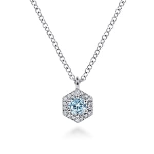Aquamarine Necklaces for March Born Aquamarine Necklaces