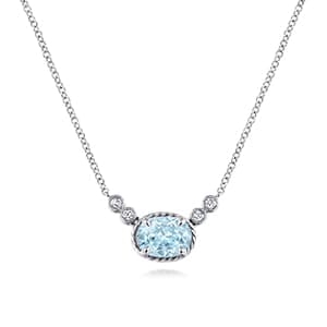 Aquamarine Necklaces for March Born Aquamarine Necklaces
