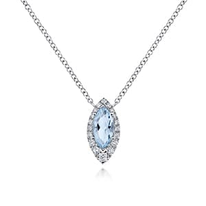 Aquamarine Necklaces for March Born Aquamarine Necklaces
