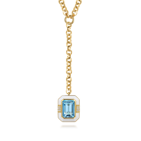 Blue Topaz vs. Aquamarine Blue Topaz Necklace