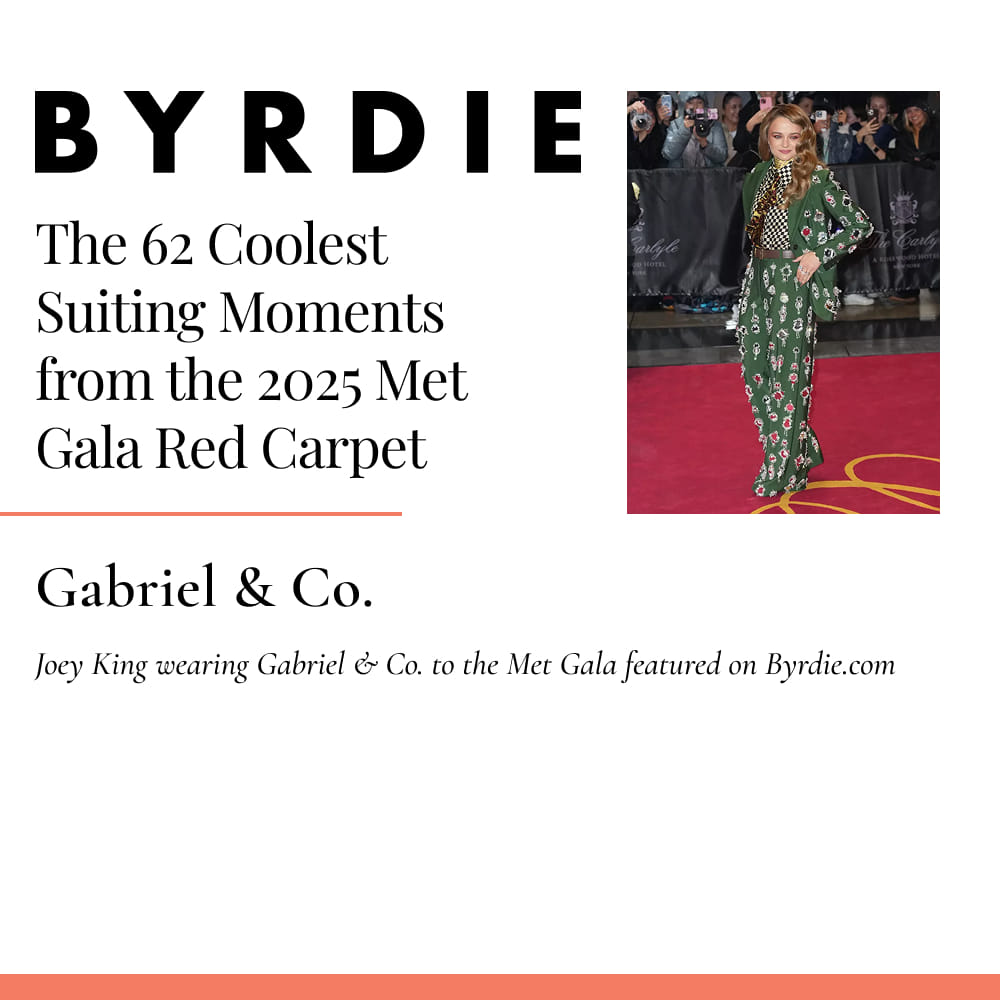 Joey King wearing Gabriel & Co. to the Met Gala featured on Byrdie.com 