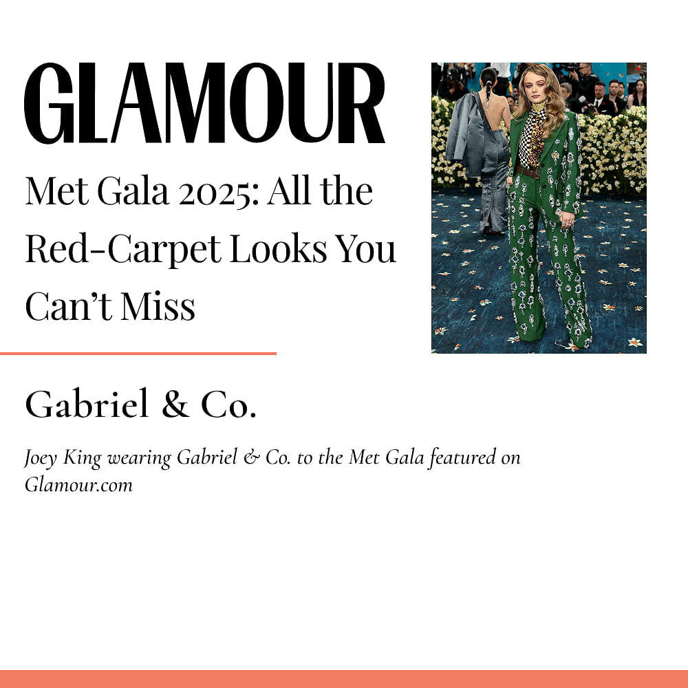 Joey King wearing Gabriel & Co. to the Met Gala featured on Glamour.com