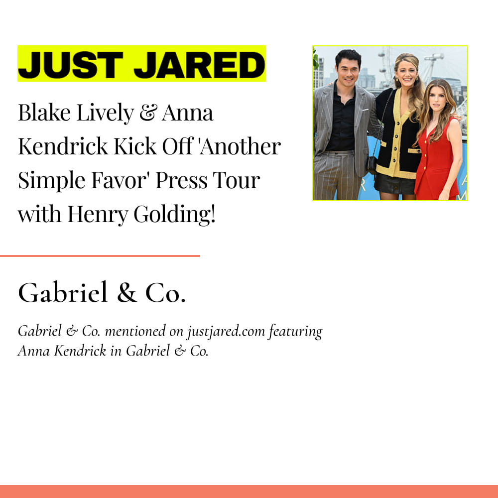 Gabriel & Co. mentioned on justjared.com in 