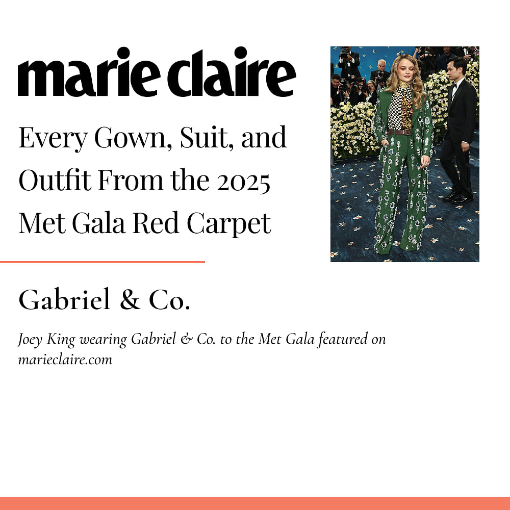 Joey King wearing Gabriel & Co. to the Met Gala featured on marieclaire.com 