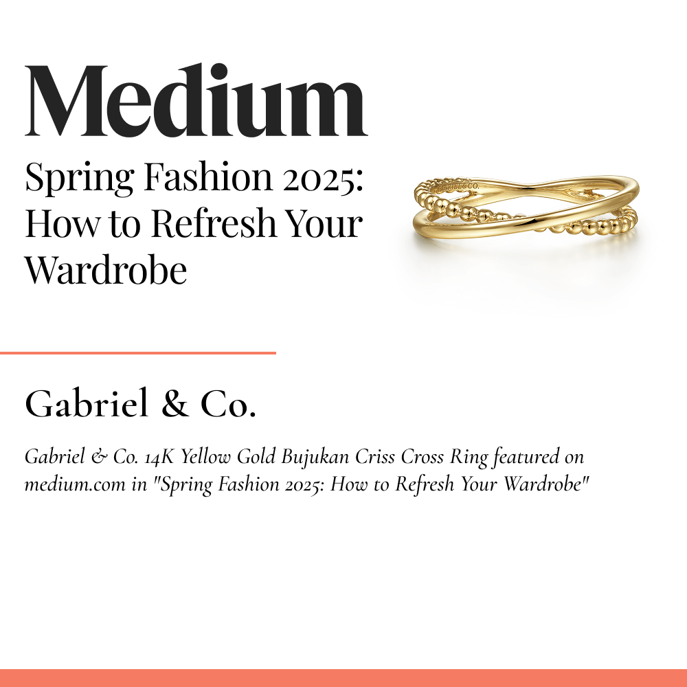 Gabriel & Co. 14K Yellow Gold Bujukan Criss Cross Ring featured on medium.com in 