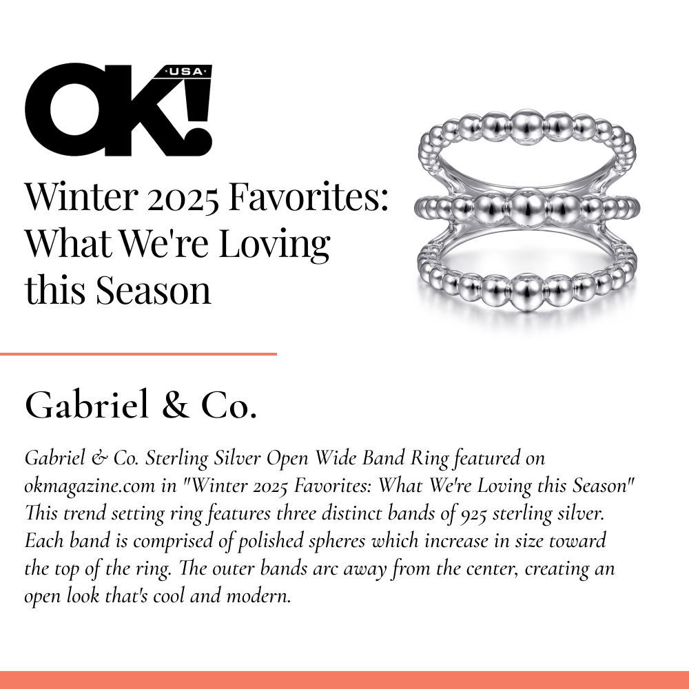Gabriel & Co. Sterling Silver Open Wide Band Ring featured on okmagazine.com in 