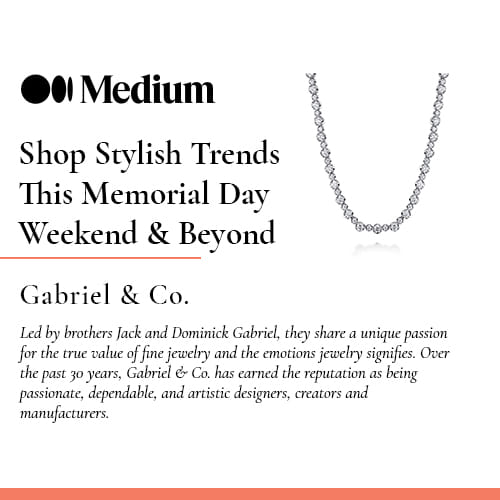 Gabriel & Co. 14K White Gold Diamond Tennis Necklace featured on NewYorkExclusiveMedium.com in 