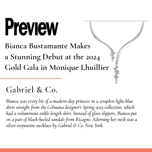 Gabriel & Co. 18K White Gold Open Diamond Cluster Collar Necklace featured on Preview.com in 