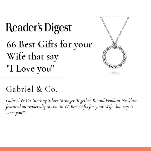 Gabriel & Co. Sterling Silver Stronger Together Round Pendant Necklace featured on readersdigest.com