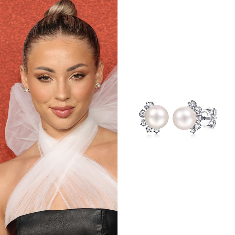 DJ and personality, Charly Jordan wearing Gabriel & Co. earrings.