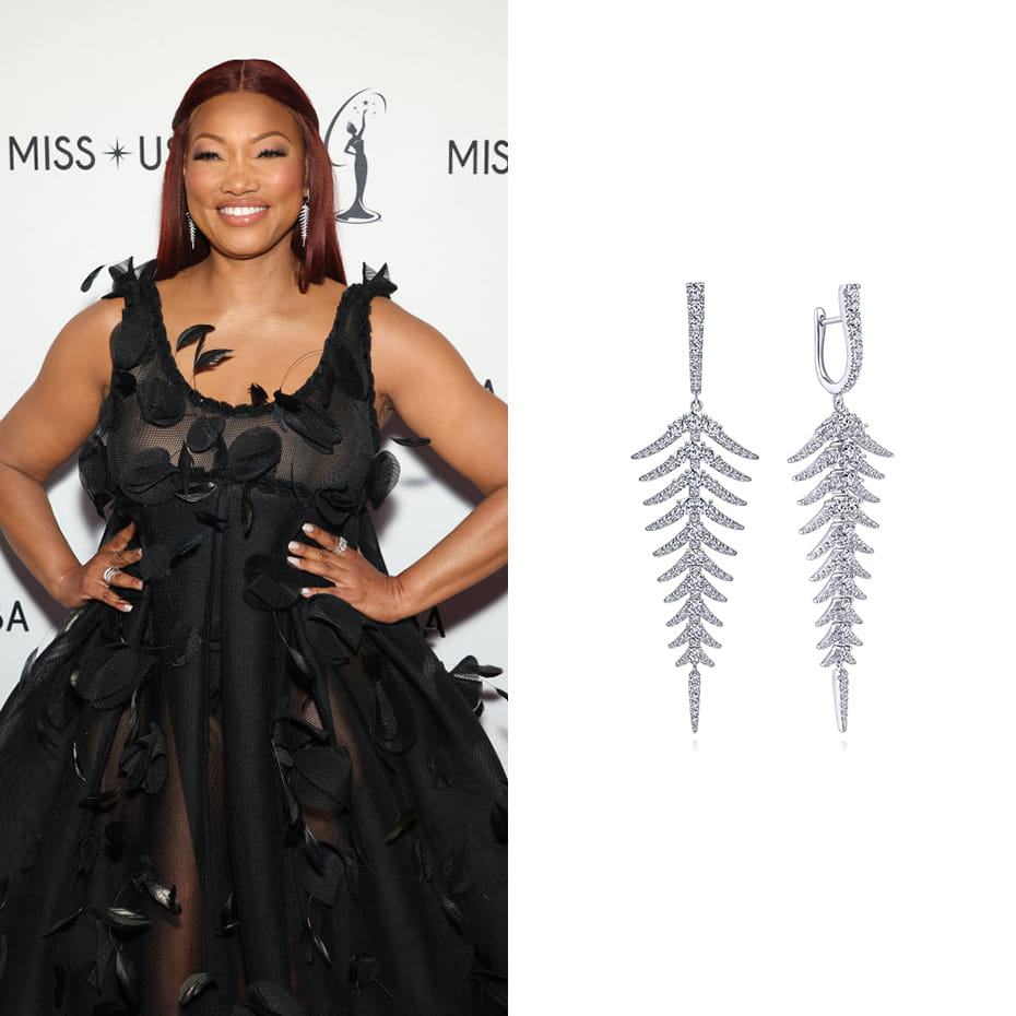 Reality TV star, Garcelle Beauvis, wearing Gabriel & Co. earrings 