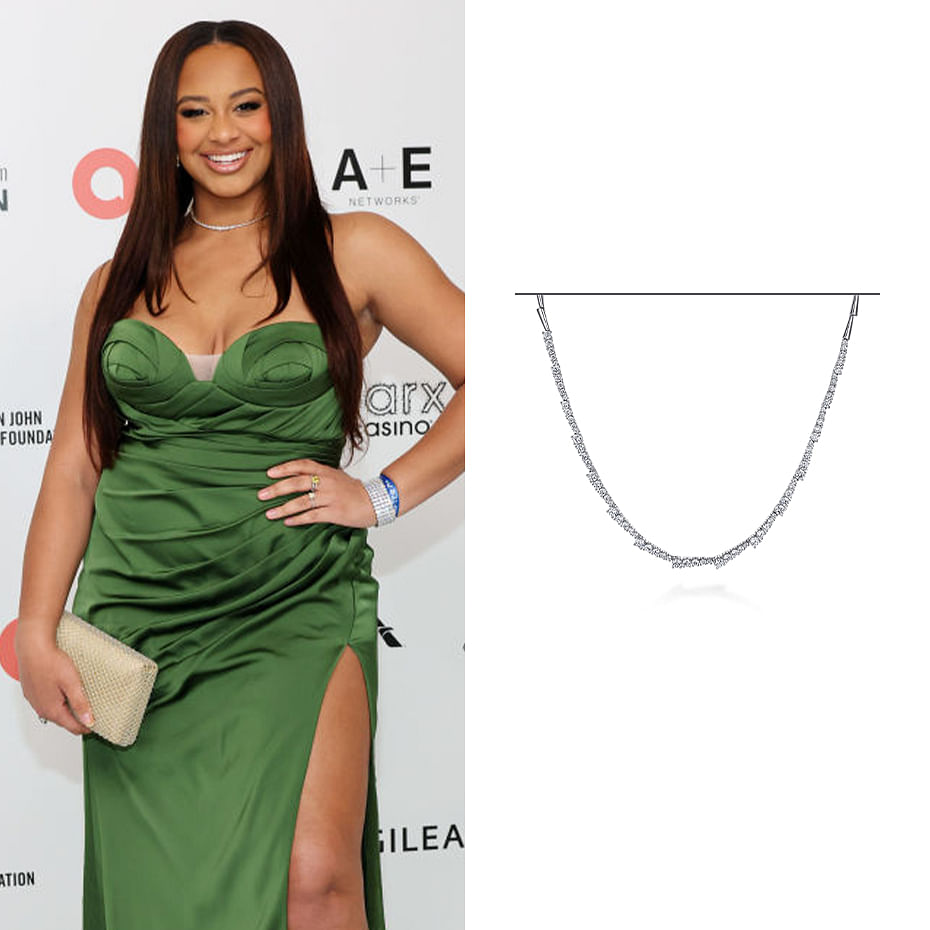 Reality TV Star, Nia Sioux, wearing a Gabriel & Co. necklace.