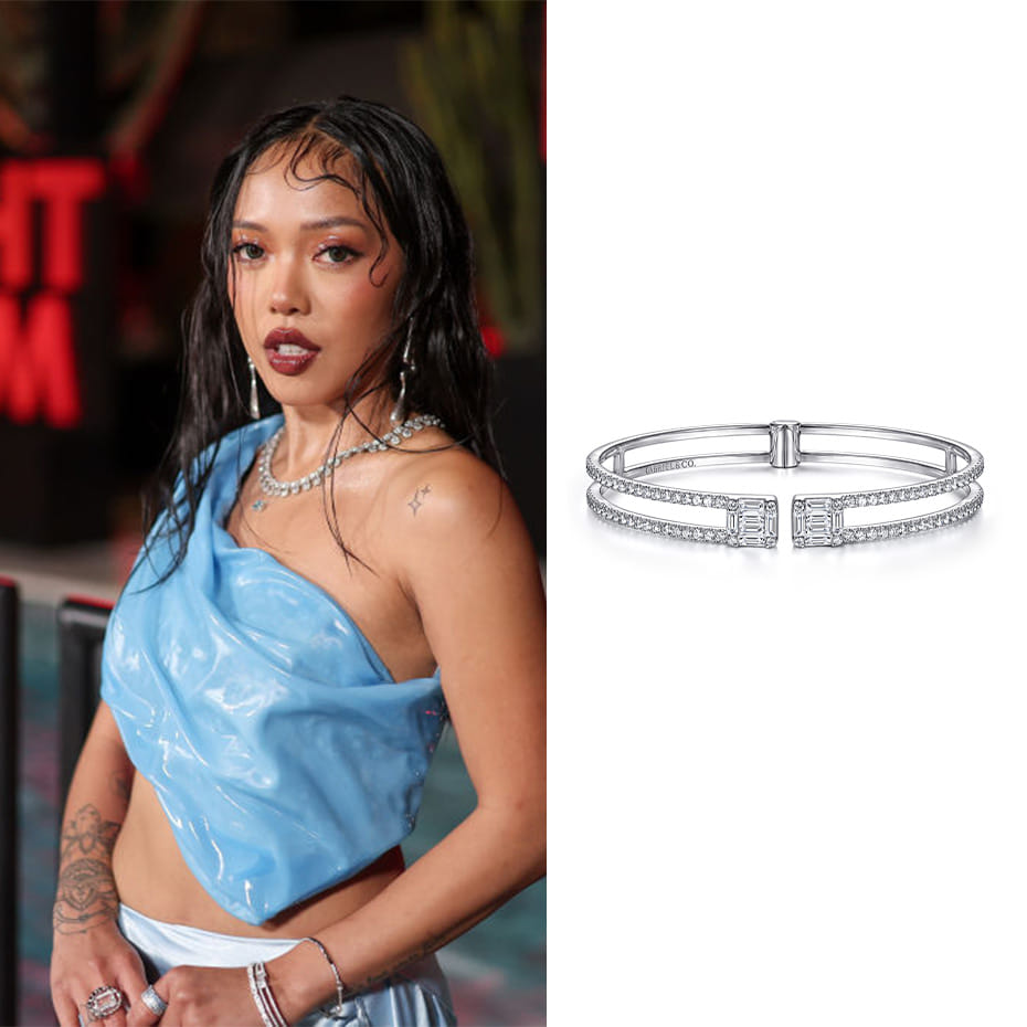 Youtuber, Nava Rose wearing a Gabriel & Co. bracelet.