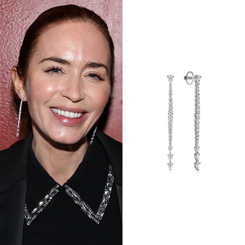 Actress, Emily Blunt was photographed backstage at the opening night of 