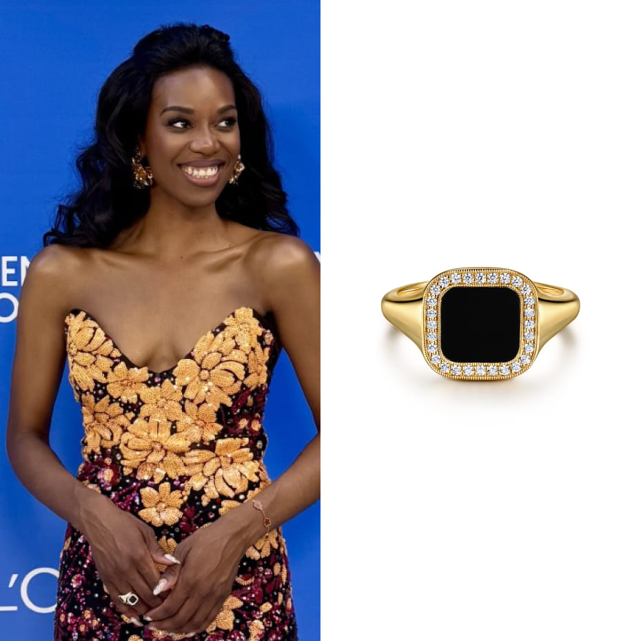 Host Stacey Ike attended the ESSENCE Black Women in Hollywood Awards wearing a Gabriel & Co. ring.