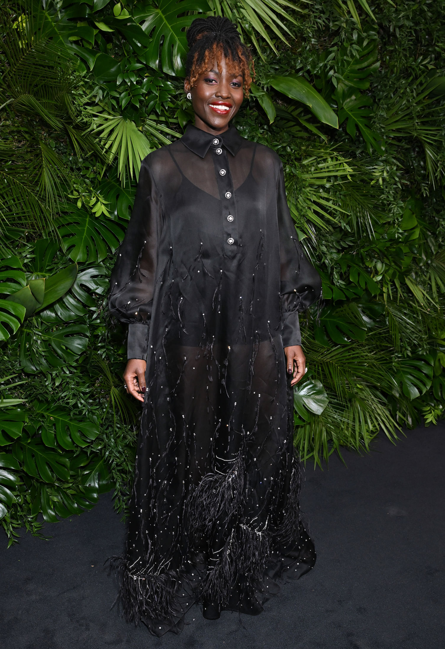 Lupita Nyong'o wearing Gabriel & Co. earrings