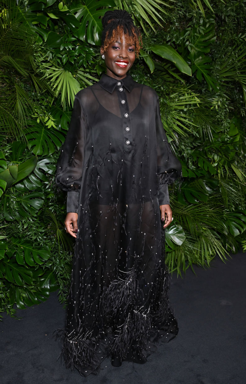 Lupita Nyong'o wearing Gabriel & Co. earrings
