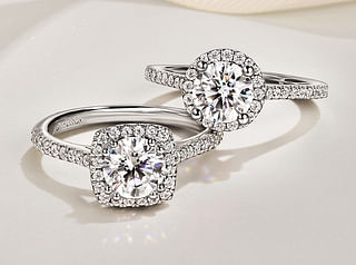 Round halo vintage style diamond bridge engagement ring setting 140-31 –  Cut FJ LLC.