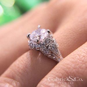 Ben Garelick Vintage Style Diamond Engagement Ring