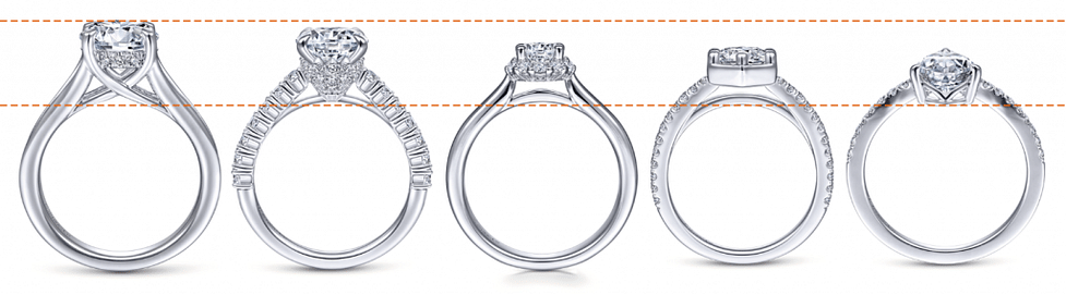 High Setting vs Low Setting Engagement Rings