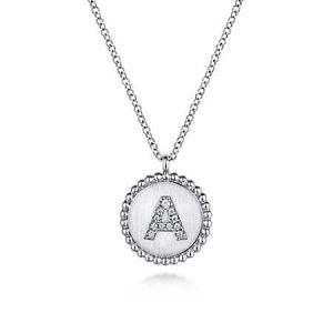 Initial Necklace Letter A