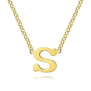 Initial Necklace Letter S