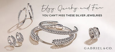 Sterling Silver Earring | Womens Diamond Silver Earrings | Gabriel & Co.