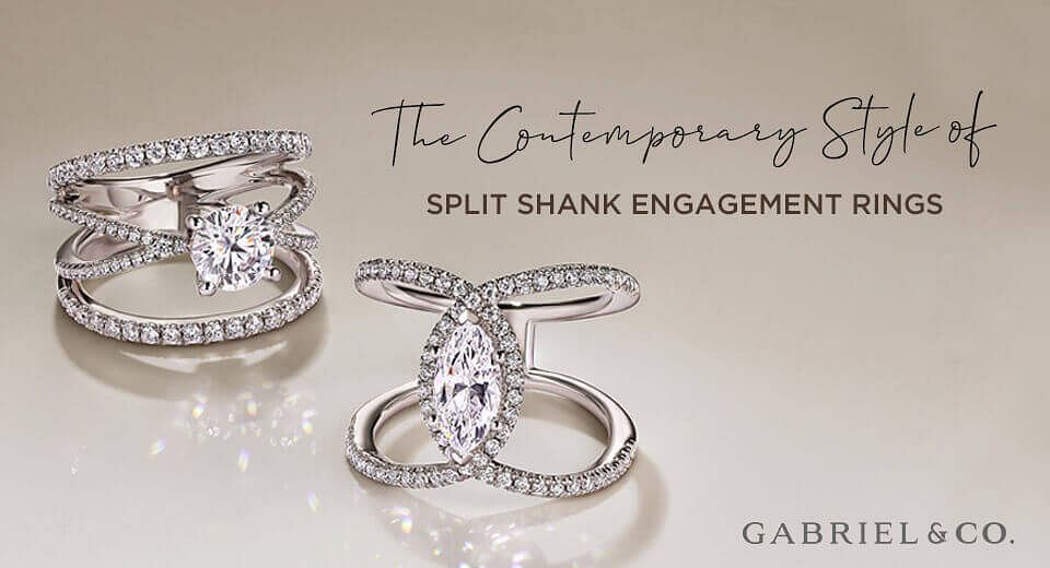 Kelis - 18k White Gold 2 Carat Round Split Shank Natural Diamond Engagement  Ring @ $5400 | Gabriel & Co.