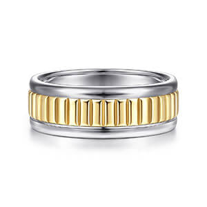 Two Tone Wedding Band