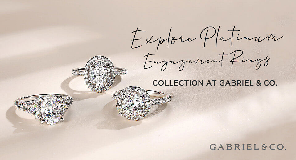 Single Diamond Platinum Engagement Ring for Women JL PT R-53