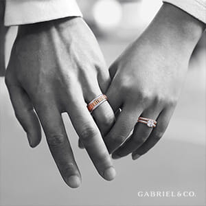 Wedding Rings in Two Tone