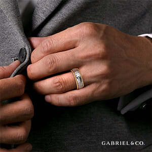 Wedding Rings in Two Tone