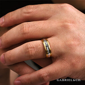 Wedding Rings in Two Tone