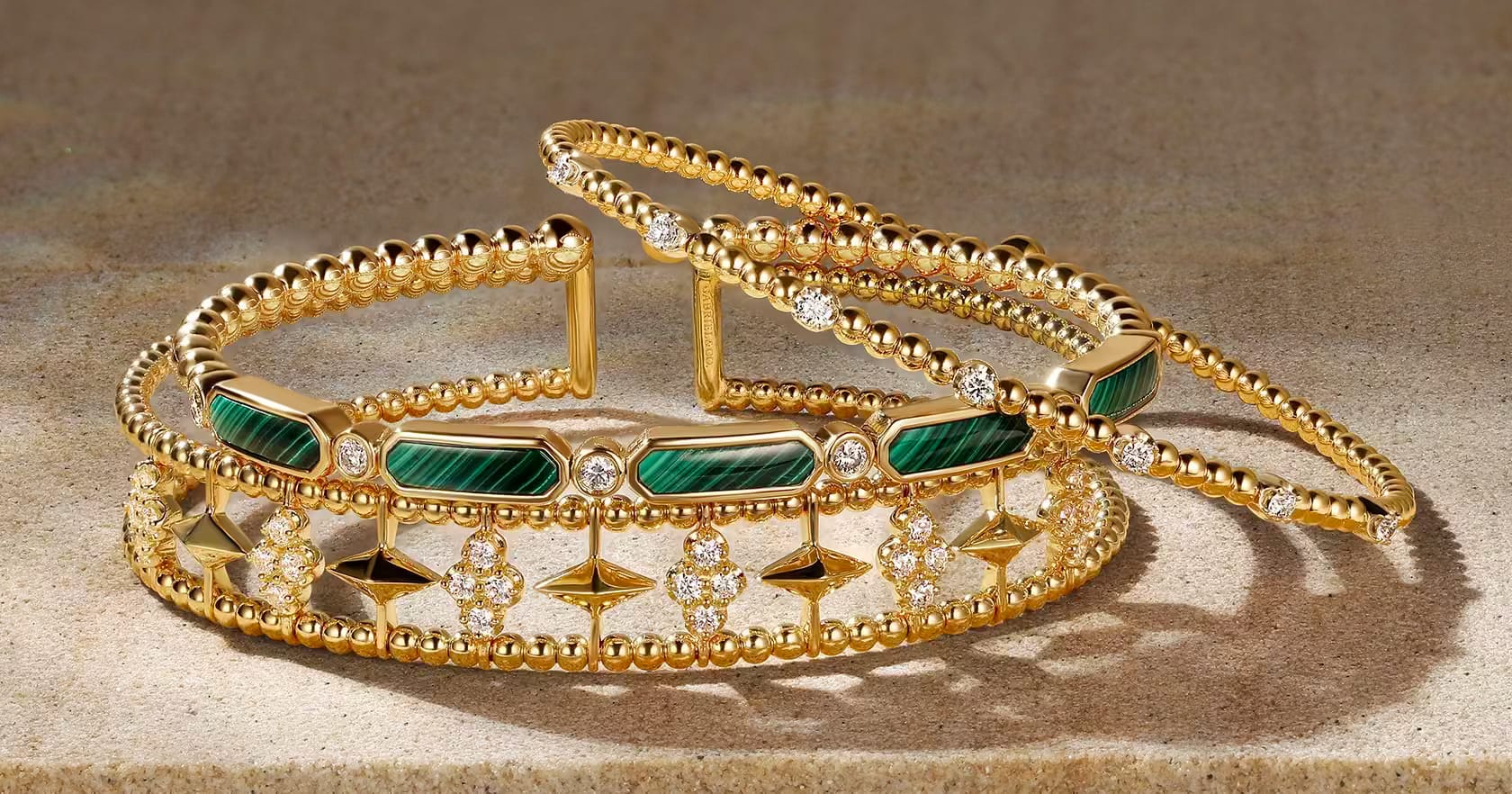 Gold Beaded Bracelet Stack