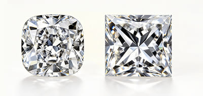 Cushion Cut vs Princess Cut Diamonds
