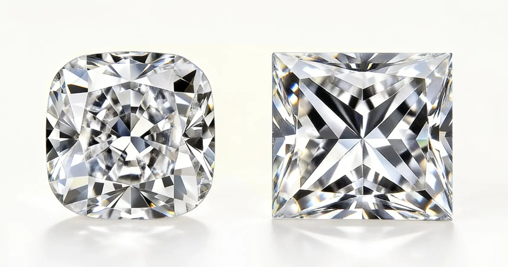 Cushion Cut vs Princess Cut Diamonds