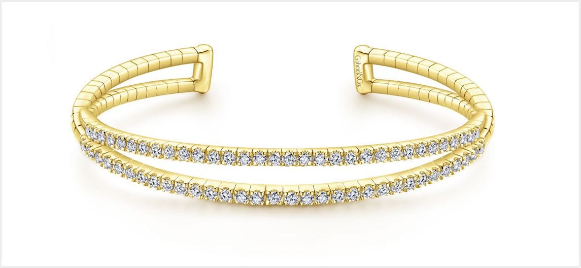 Yellow Gold Diamond Bangle
