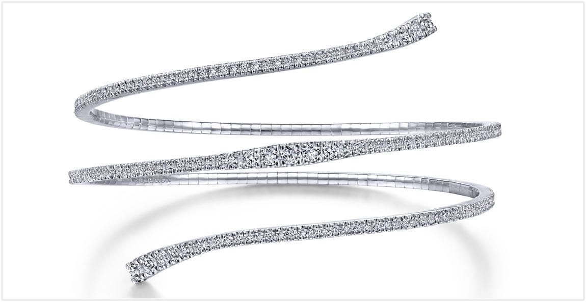 White Gold Diamond Bangle