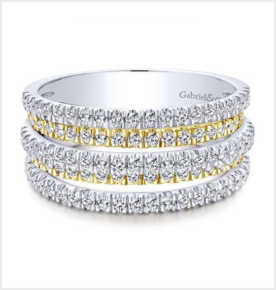 Yellow/White Gold Diamond Ladies' Ring