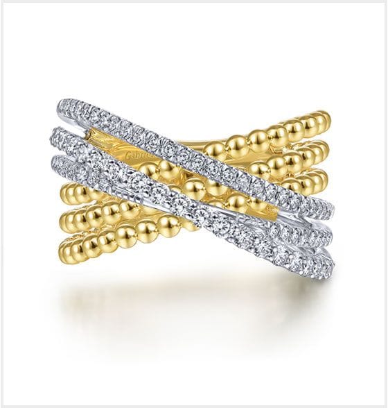 Yellow/White Gold Diamond Ladies' Ring