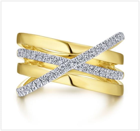 Yellow/White Gold Diamond Ladies' Ring