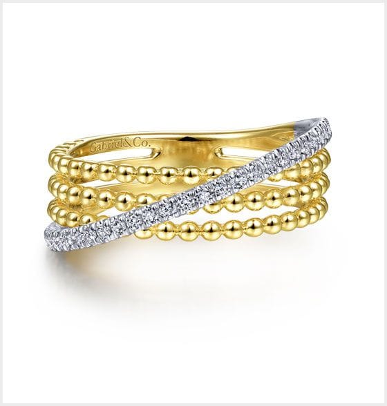 Yellow/White Gold Diamond Ladies' Ring